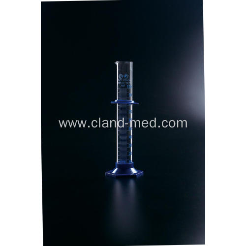 Measuring Cylinder with Plastic Hexagonal Base with Spout Graduated